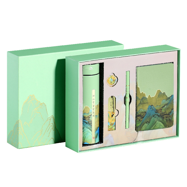 智能保溫杯+絲綢筆記本+永恒筆+書簽 +書扣|商務(wù)禮品定制
