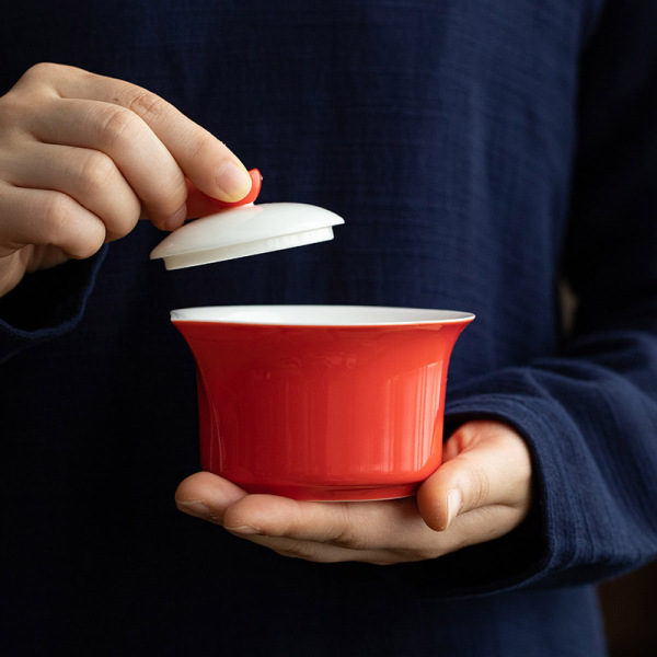2023新年字器茶具套裝 字器杯4個+易泡壺1+收納布袋1+茶巾1商務茶具禮品4