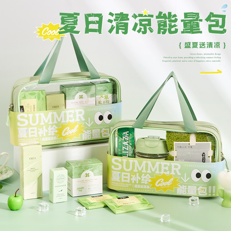 【夏日補給能量】夏季清涼伴手禮 護手霜紅糖喜茶毛巾等組合 毛巾蚊不叮冰袖等組合